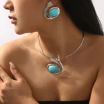 1 Set Retro Classic Style Geometric Turquoise Iron Plating Women's Jewelry Set - Image 3