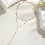 Jewelry Fashion New Pearl Necklace Women's Personalized Y-shaped Pearl Tassel Overlapping Collarbone Necklace - Image 4