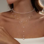 Jewelry Fashion New Pearl Necklace Women's Personalized Y-shaped Pearl Tassel Overlapping Collarbone Necklace