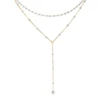 Jewelry Fashion New Pearl Necklace Women's Personalized Y-shaped Pearl Tassel Overlapping Collarbone Necklace - Image 2